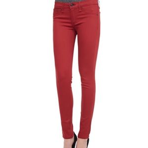 RAG & BONE/JEAN LEGGING RED SATEEN